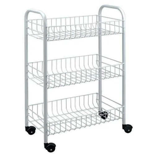 Metlatex Siena voorraadwagen met 3 manden wit